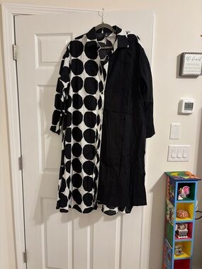 Black & White Polka Dot Long Dress/tunic